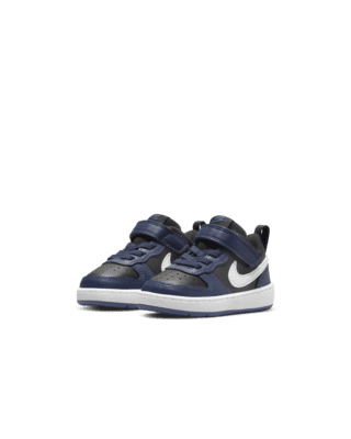 nike court borough navy and white