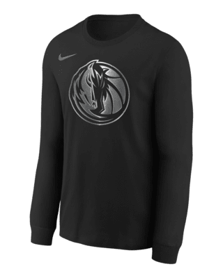 Подростковая футболка Dallas Mavericks Courtside Big Kids' Nike NBA Boxy Long-Sleeve