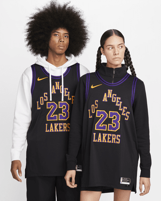 Мужские джерси LeBron James Los Angeles Lakers City Edition Nike Dri-FIT ADV NBA Authentic Jersey