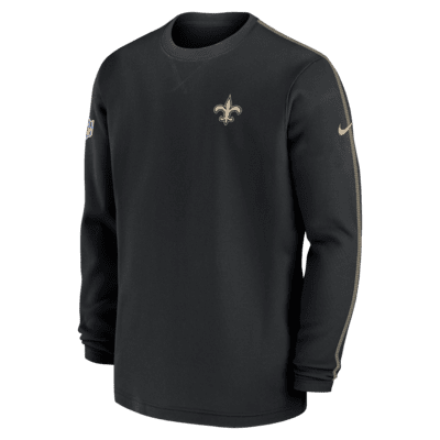 Playera de manga larga Nike de la NFL para hombre New Orleans Saints Sideline Coach