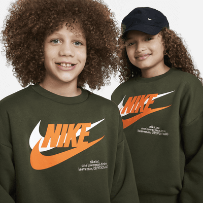 Sudadera oversized para niños talla grande Nike Sportswear Icon Fleece ...