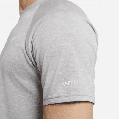 nike short sleeve heathered hydroguard swim tee