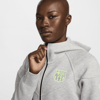 Dámská mikina Nike Football FC Barcelona Tech Fleece Windrunner s kapucí a zipem po celé délce