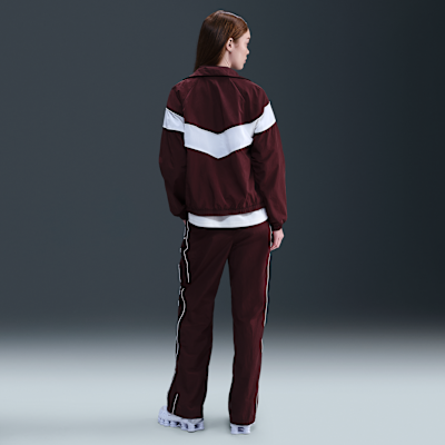 Vävda byxor Nike Windrunner med hög midja och vida fållar för kvinnor