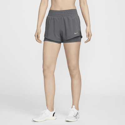 Nike Dri-FIT One Women's Mid-Rise 8cm (approx.) 2-in-1 Shorts