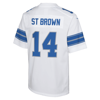 Jersey Nike de la NFL Game para niños talla grande Amon-Ra St. Brown Detroit Lions