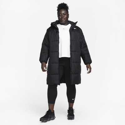 Nike Sportswear Classic Puffer Therma-FIT ledig parkas med hette til dame (Plus Size)