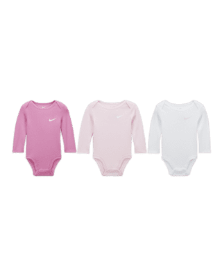 Детские  Nike Essentials Baby (0-9M) 3-Pack Long Sleeve Bodysuits