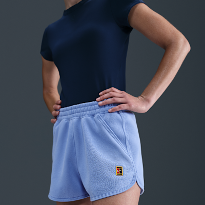 NikeCourt Heritage Women's Mid-Rise Fleece Tennis Shorts