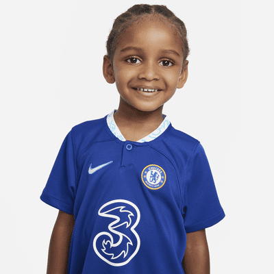 Chelsea FC 2022/23 Home Little Kids' Soccer Kit