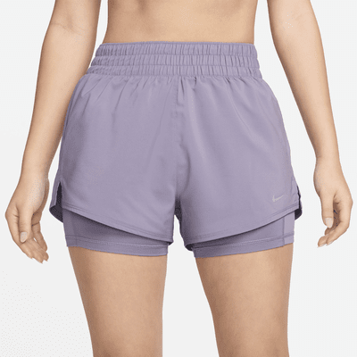 Shorts 2 en 1 Dri-FIT de tiro alto de 8 cm para mujer Nike One