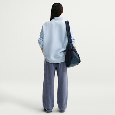 나이키 스포츠웨어 클럽 플리스 여성 미드라이즈 와이드 레그 코지 팬츠