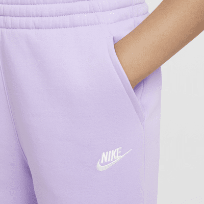 Nike Sportswear Club Fleece Older Kids' (Girls') High-Waisted Fitted Trousers (Extended Size)