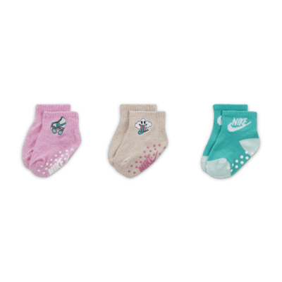 Nike "N is for Nike" Gripper Ankle Socks (3 Pairs)
