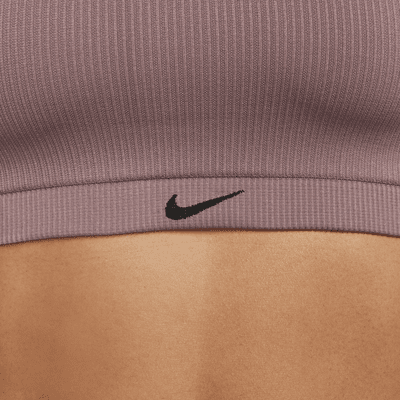 Bra deportivo sin almohadilla de baja sujeción para mujer Nike Indy Seamless Ribbed