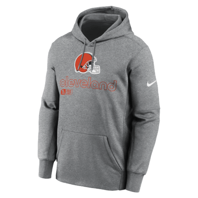 Sudadera con gorro sin cierre Nike Therma de la NFL para hombre Cleveland Browns