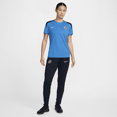 Chelsea FC Strike Camiseta de fútbol de manga corta y tejido Knit Nike Dri-FIT - Mujer