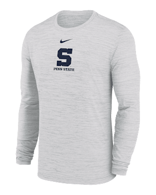 Мужская футболка Penn State Sideline Velocity Nike Dri-FIT College Long-Sleeve