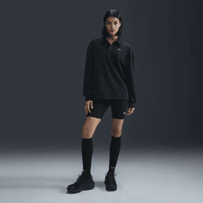 Oversized, langærmet Nike Sportswear Essential-polo til kvinder