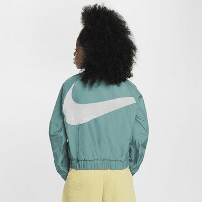 Chamarra holgada para niñas talla grande Nike Sportswear Windrunner