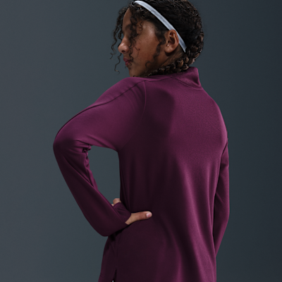 Nike Girls' Dri-FIT Long-Sleeve 1/4-Zip Top
