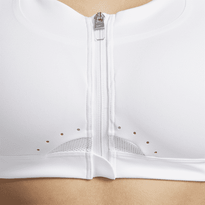 Brassière de sport rembourrée à maintien supérieur avec zip avant Nike Alpha pour femme