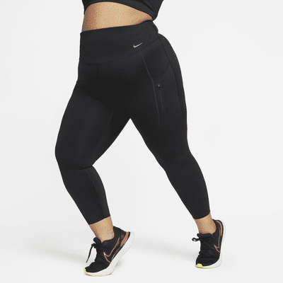 Legging 7/8 à taille haute et maintien supérieur avec poches Nike Go pour femme (grande taille)