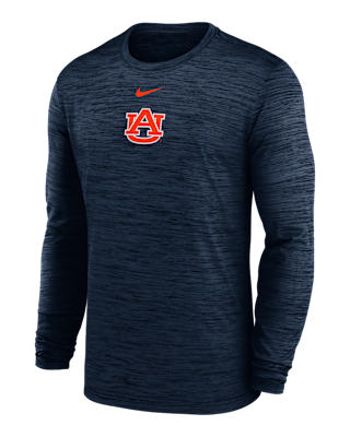 Мужская футболка Auburn Sideline Velocity Nike Dri-FIT College Long-Sleeve