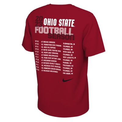 Ohio State Schedule Men's Nike College T-Shirt