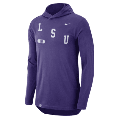 LSU Men's Nike Dri-FIT College Hooded Long-Sleeve T-Shirt