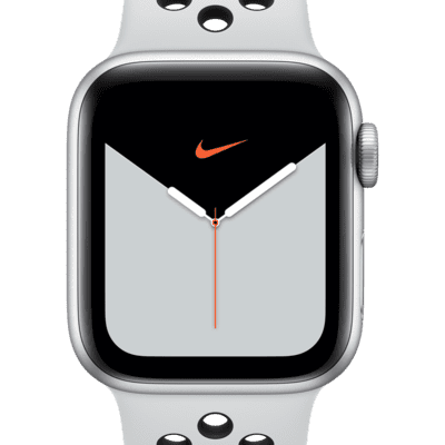 format Inconsistent bullet Apple Watch Nike Series 5 (GPS + Cellular) with Nike Sport Band Open Box  44mm Silver Aluminium Case. Nike LU