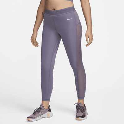 Nike Pro Women's Mid-Rise 7/8 Mesh-Panelled Leggings. Nike AU