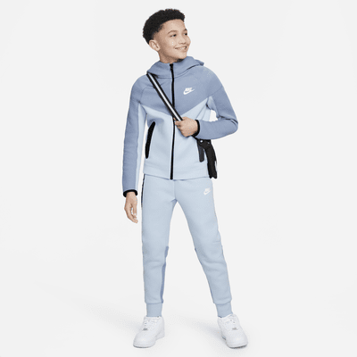 Nike Sportswear Tech Fleece-hættetrøje med lynlås til større børn (drenge)