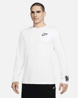 white nike t shirt dri fit