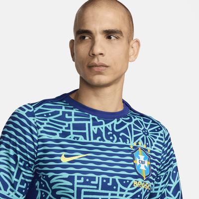 ブラジル アカデミー プロ メンズ ナイキ Dri-FIT サッカー プレマッチ ショートスリーブ トップ