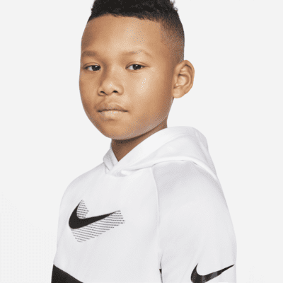 Sudadera con gorro de entrenamiento sin cierre con gráfico para niños talla grande Nike Therma-FIT