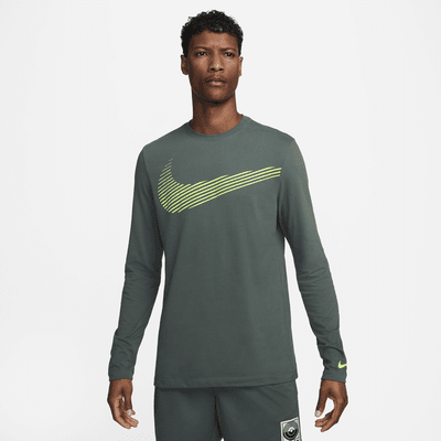 Nike Men's Dri-FIT Long-Sleeve Fitness T-Shirt. Nike.com