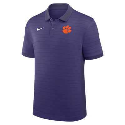 Clemson Sideline Victory Stripe Men's Nike Dri-FIT College Polo