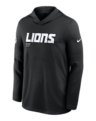 Мужские  Detroit Lions Pure Fury Sideline Nike Dri-FIT NFL Long-Sleeve Hooded Top