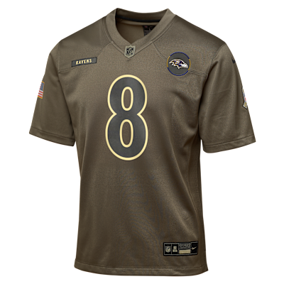 Lamar Jackson Baltimore Ravens Salute to Service Big Kids’ Nike NFL Game Jersey