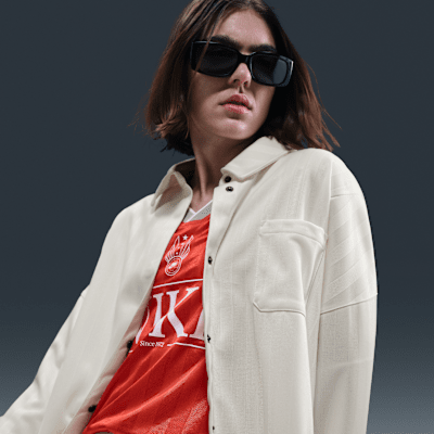 Nike Sportswear Women's Oversized Jacquard Striped Button-Down Shirt