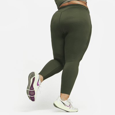 Leggings de largo completo y tiro alto con sujeción firme y bolsillos para mujer Nike Go (talla grande)