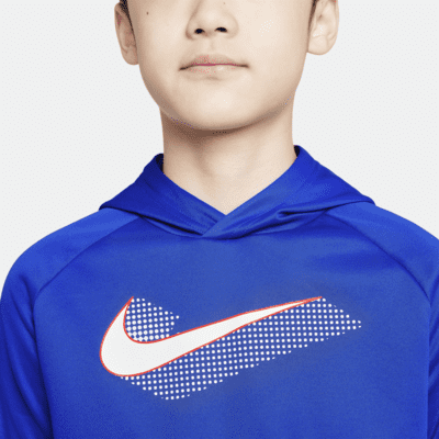 Sudadera con gorro de entrenamiento sin cierre con gráfico para niños talla grande Nike Therma-FIT