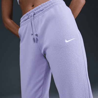 Pants de entrenamiento de tiro medio para mujer Nike Sportswear Phoenix Fleece