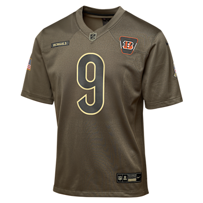 Joe Burrow Cincinnati Bengals Salute to Service Big Kids’ Nike NFL Game Jersey