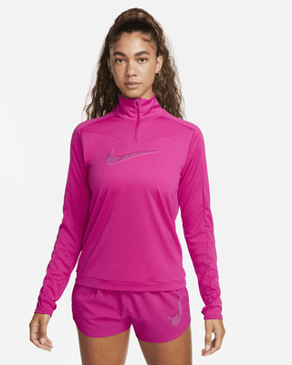 Nike Dri-FIT Swoosh 1/4-Zip Running Top - Black