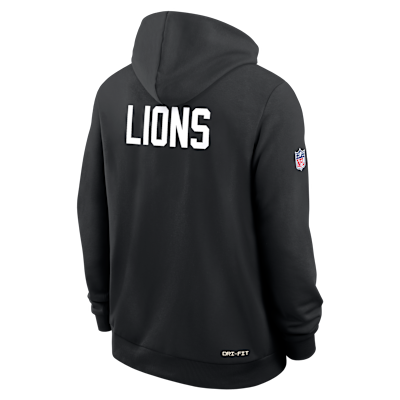 Sudadera con gorro sin cierre Nike Dri-FIT de la NFL para hombre Detroit Lions Alt Offensive Set Play Sideline