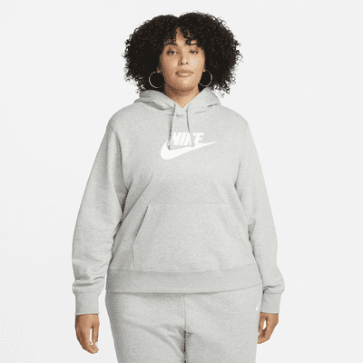 Sudadera con gorro sin cierre para mujer Nike Sportswear Club Fleece (talla grande)