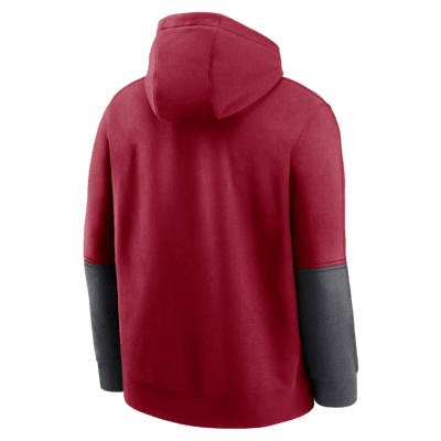 Sudadera con gorro sin cierre universitaria Nike para hombre Alabama Crimson Tide Sideline Team Issue Club