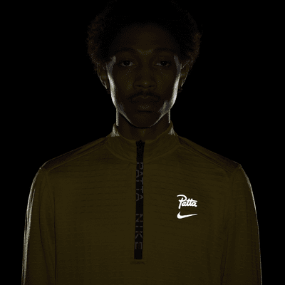 Langærmet Nike x Patta Running Team-trøje med 1/2 lynlås